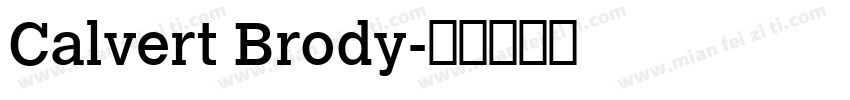 Calvert Brody字体转换
